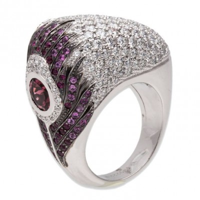 CARREA Y CARREA-Bague Paon, tourmaline diamant