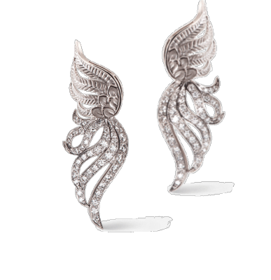 CARREA Y CARREA-Boucle d'oreille Garzas-diamants