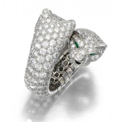 CARTIER-Gem-set-and-diamond-ring-Panthère