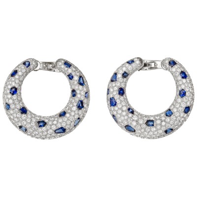 CARTIER-panthere-creole-hoop-earrings-diamond-sapphire