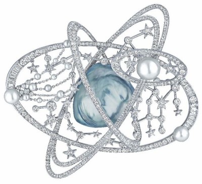 CHANEL-Collection Celeste-1932- broche-diamants-perle d'Australie