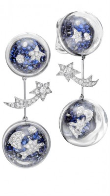 CHANEL-collection Céleste-Boucle d'oreille-Elements céleste-diamants- saphirs