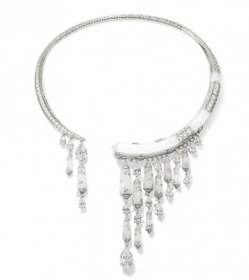 CHAUMET-Collection Lumieres d’Eau-,  cristal de roche-diamants