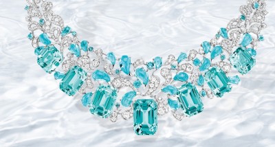 CHAUMET-Collection de lumiere d'eau collier-aigue marine-diamants