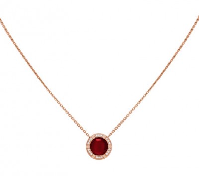 CHAUMET-Pendentif croisière premiere classe-diamants- grenat