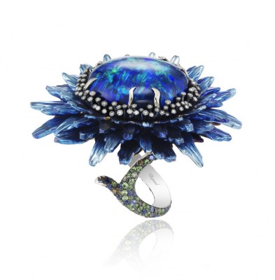 CHOPARD-Bague opale diamants