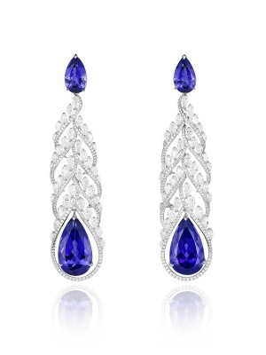 CHOPARD-Collection Red carpet-tanzanites-diamants