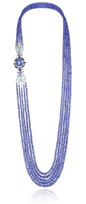 CHOPARD-Collier Tentation-tanzanite-diamants-saphirs-améthyste