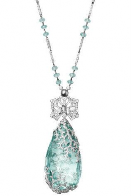 Cartier's new fine jewellery collection gallery - Vogue AustraliaPlatinum necklace set with aquamarine, pearl and diamonds