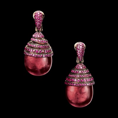 DE GRISOGONO- BO Collection Melody of Colours-or rose-Tourmaline-spinelle