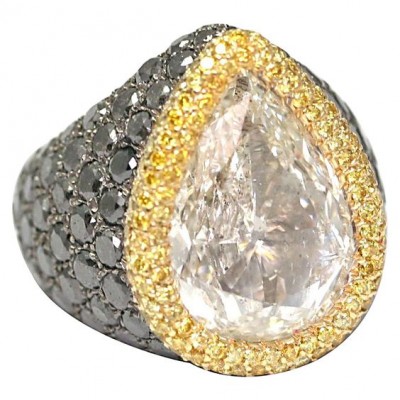 #DE GRISOGONO #Bague #Yellow diamond #Black diamond #White diamond #Ring