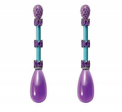 DE GRISOGONO- Collection Melody of Colours-diamants-améthyste-turquoise