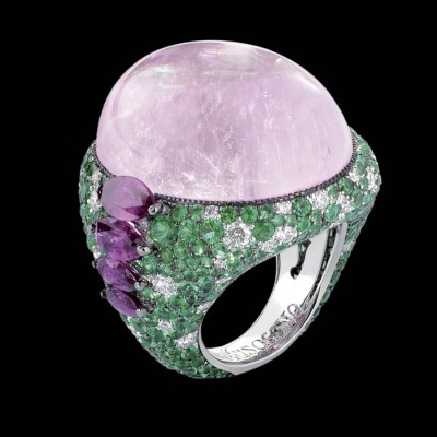 DE GRISOGONO-Collection Melody of Colours-or blanc-Tourmaline-diamants-rubis-Emeraude