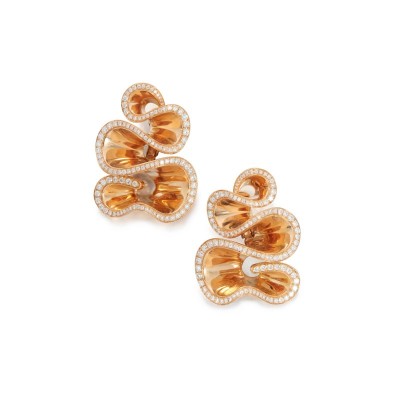 #DE GRISOGONO #Gold #Diamond #'Zigana' Earclips