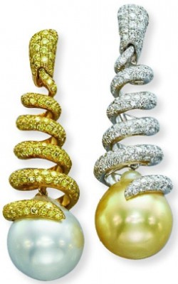 #DE GRISOGONO #Pearls #diamonds #Earrings