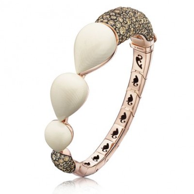 #DE GRISOGONO #PinkGold #BrownDiamonds #FossilisedMammothIvoryDrops #Ring