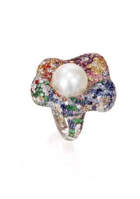 #DE GRISOGONO #Ring #Multicolor gems #Pearl