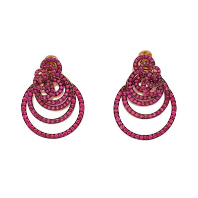 #DE GRISOGONO #Ruby #'Gypsy' Pendant-Earclips #Rubis #Boucles d'oreilles