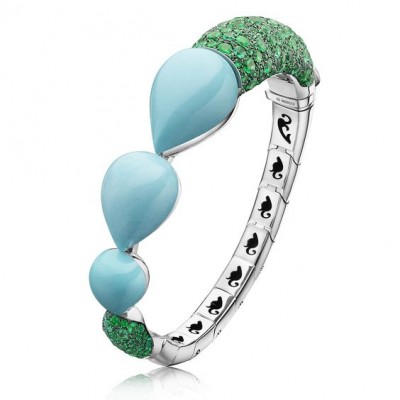 #DE GRISOGONO #White gold #Emeralds #Turquoise