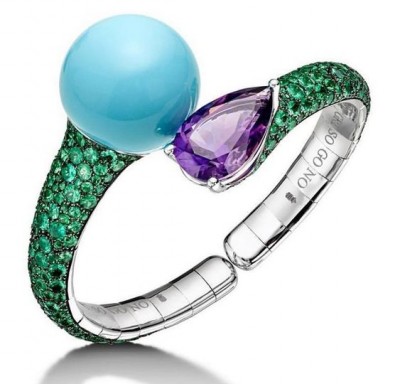 #DE GRISOGONO #bague #ring #amethyst #améthyste #emerald #émeraude #turquoise #Haute Joaillerie