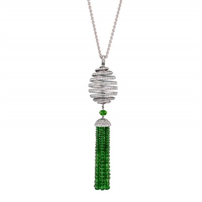 FABERGE-Pendentif-diamants-grenats tsavorites
