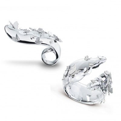 FEI LIU-Bague et Bracelet-Cristal de Roche-collection Bespoke-platine-diamants