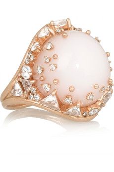 FERNANDO JORGE-Bague Fusion-or rose-opale rose-diamants-topazes
