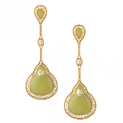 FERNANDO JORGE-Boucles d'oreilles-collection Fluide-serpentine-diamants