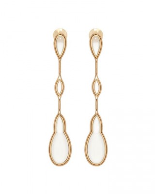 FERNANDO JORGE-Collection Fluide-boucle d'oreille-quartz laiteux