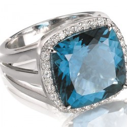 H GRINGOIRE-Topaze blue London-diamants