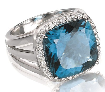 H GRINGOIRE-Topaze blue London-diamants