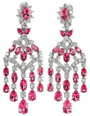 HARRY WINSTON-Boucles d'oreilles-avec Tourmalines et diamants, HARRY WINSTON©