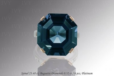 IVY-Spinelle 23.48ct-diamants-platine