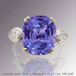 IVY-Spinelle Lavande 10.05ct-diamants-or