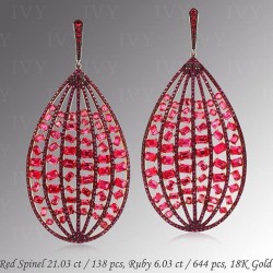 IVY-Spinelle rouge-rubis-or
