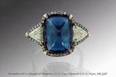 IVY-Tourmaline 8.02ct-diamants-or