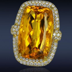 JACOB & CO-Bague-Citrine-diamants-platine