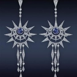 JACOB & CO-Collection Celeste-boucles d'oreilles-tanzanites-diamants