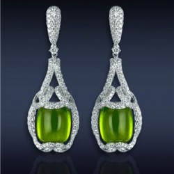 JACOB & CO-Collection Fine Jewellery-boucles d'oreilles-cabochons peridots-diamants
