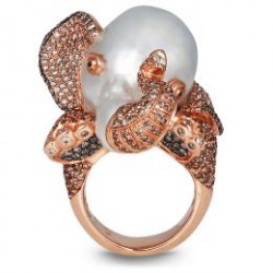 JACOB & CO-Collection Nature-bague-or rose-perle baroque-diamants