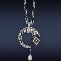 JACOB & CO-Collection la Devina-montre pendentif-en or blanc-diamants