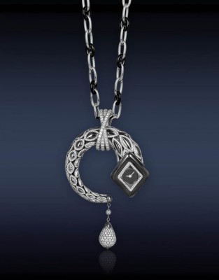 JACOB & CO-Collection la Devina-montre pendentif-en or blanc-diamants