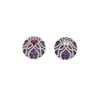 JAR-boucles d'oreilles-saphirs violets