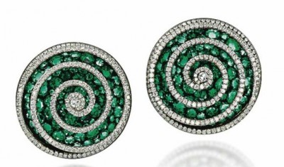 JAR-emeralds-diamonds-ear clips-émeraudes-diamants