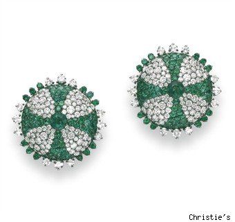 JAR-émeraude-diamants-boucles d'oreilles