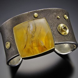 JEFF & SUSAN WISE-bracelet-argent oxydé-quartz