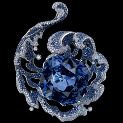 JEWELLERY THEATRE-Pendentif-collection Element-Or blanc-diamants-saphir 100.98 ct