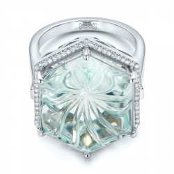 JOSEPH JEWELRY-Bague Fashion-Aigue marine-diamants