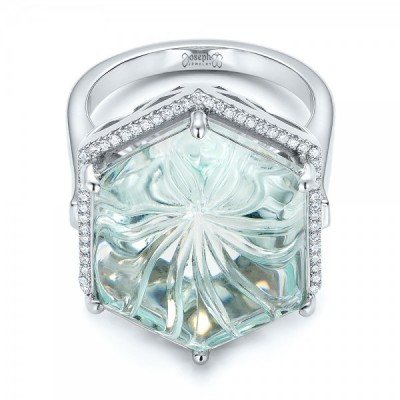 JOSEPH JEWELRY-Bague Fashion-Aigue marine-diamants