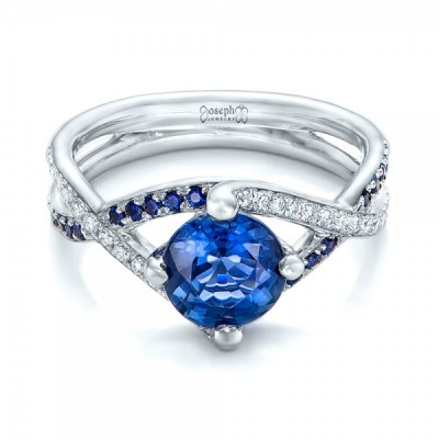 JOSEPH JEWELRY-Bague de fillançaille-saphirs-diamants